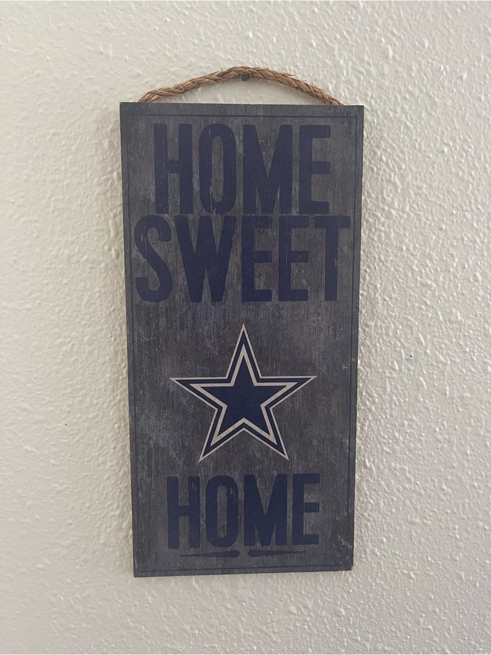 Dallas Cowboys Home Sweet Home Wooden Wall Hanging